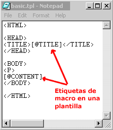 Ejemplo de plantilla en Webgenz